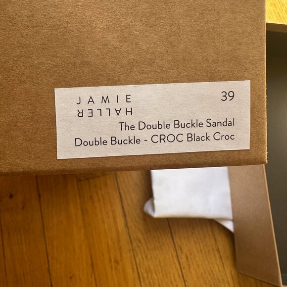 Jamie Haller Double Buckle Slides Black Croc size 39 - Picture 7 of 7